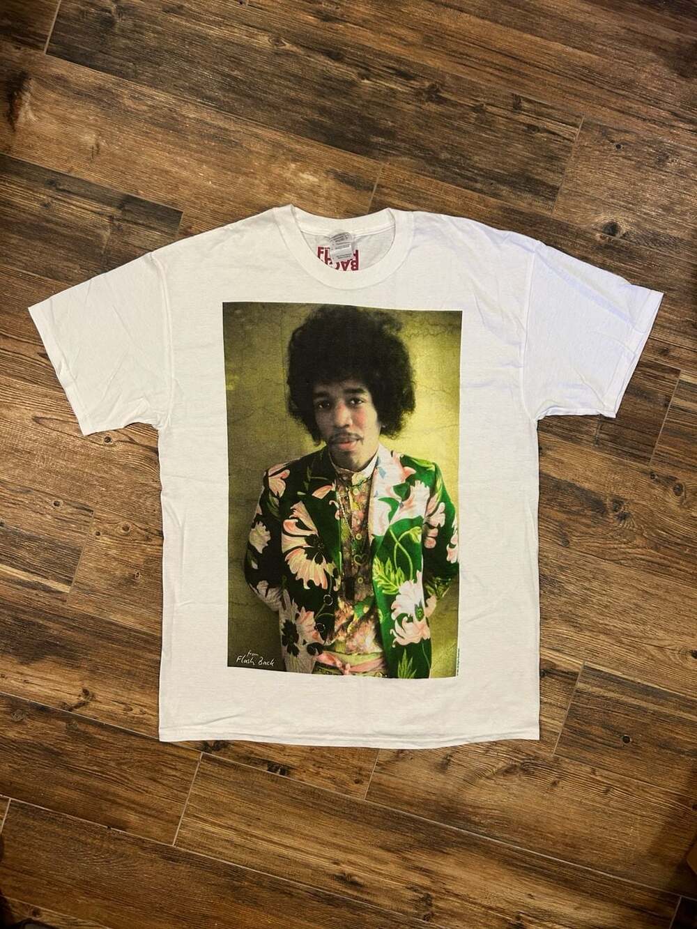 Flash Back Jimi Hendrix Floral Suit Graphic T-Shirt NWOT Deadstock